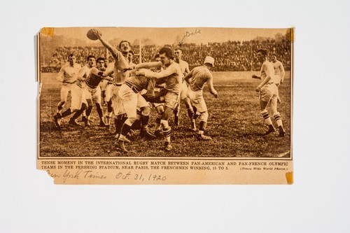 Clipping, Tense moment in the international rugby match between Pan-American and Pan-French olympic teams