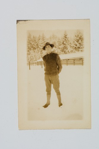 Soldier Standing in Snow
