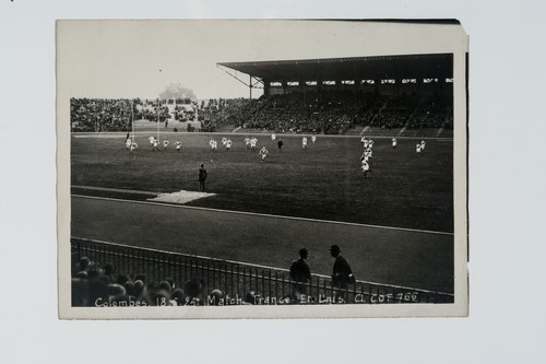 France versus United States at Colombes: Players Running on Field