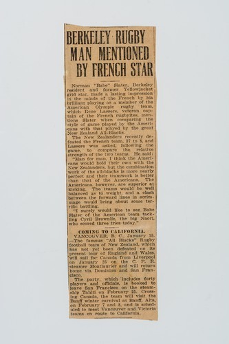 Clipping, Berkeley man mentioned by French star