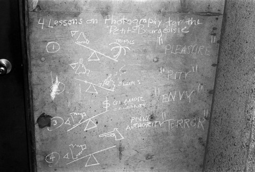 Chalk work by Allan Sekula