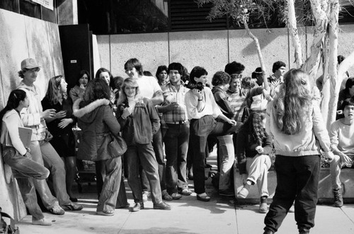 Students in courtyard at Mandeville