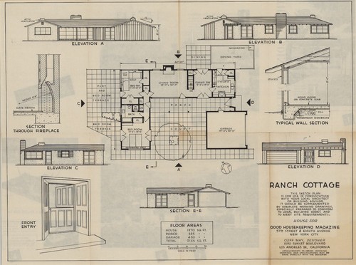 Cliff May: Good Housekeeping house