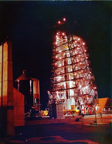 77 D Details: LDG 77D at Night; Frost-Flame from Burner Date: 01/10/1964