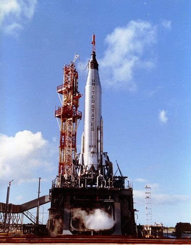 Atlas 88D, on Pad---Additional Information:88D; Project Mercury; text, envelope: 88D (hw); wo 810957 (hw); (typed/stamped): UNCLASSIFIED, GENERAL DYNAMICS|ASTRONAUTICS, A DIVISON OF GENERAL DYNAMICS CORPORATION.;---Date:01/00/1900