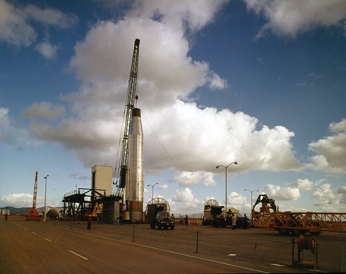 Atlas Assembly Line-------Missile erection with eighty ton crane