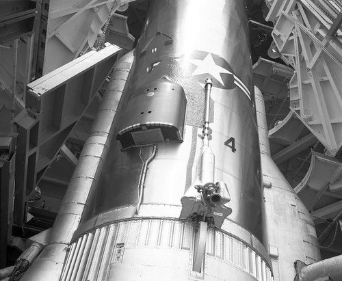 Atlas 34, on Pad-------4-9-62; MT62-35498 ; UNCLASSIFIED , APR 9 1962 ,----NCS|ASTRONAUTICS/A DIVISION OF GENERAL DYNAMICS CORPORATION ; missile in image is numbered 34