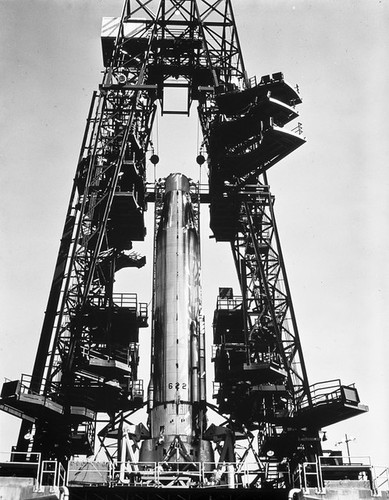 Atlas 622, on Pad------- 301D (?) missile ; , image: missile in image is numbered 622