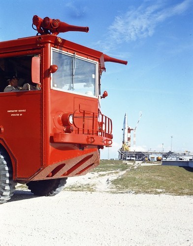 Atlas 10B on pad--Tower Away box