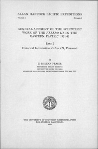 General account of the scientific work of the Velero III in the eastern Pacific, 1931-41