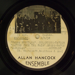 Allan Hancock Ensemble, 1938-02-06