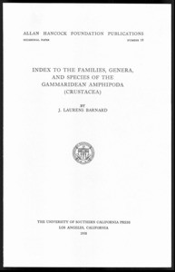 Index to the families, genera, and species of the Gammaridean amphipoda (crustacea)