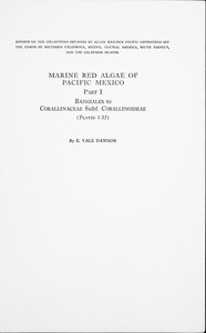 Marine red algae of Pacific Mexico. pt. 1. Bangiales to Corallinaceae Subf. Corallinoideae