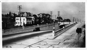 Waverly-Hyperion Avenue grade separation looking northwest, Los Angeles, 1930