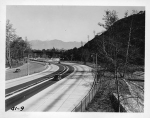 Arroyo Seco Parkway, State Route 205, looking north from Avenue 60, Los Angeles County, 1941