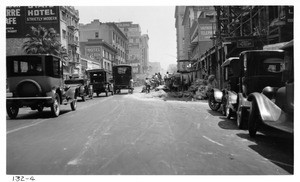 Telephone building under construction on east side of Olive Street between 7th and 8th Streets, Los Angeles, 1922