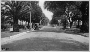 Survey of Santa Fe Railway grade crossings in City of Pasadena, Los Angeles County. Mentor Avenue, 1928