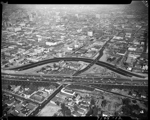 Harbor Fwy bypass for Olympic Fwy, 1958