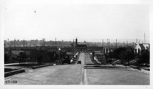 From center line of Keniston Avenue south of Dockweiler Street looking south, Los Angeles, 1927