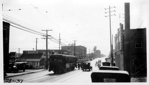 Intersection of Melrose and Western Avenues, Los Angeles. Looking westerly, 1928