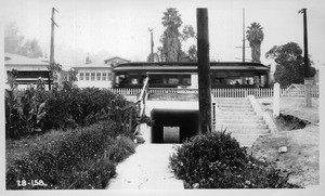 Under Pacific Electric Railway and north roadway of Huntington Drive at Topaz Street, Los Angeles, 1928