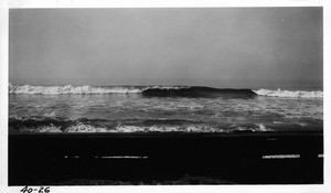 Looking west at bulkhead at foot of 45th Avenue, Los Angeles County, 1940