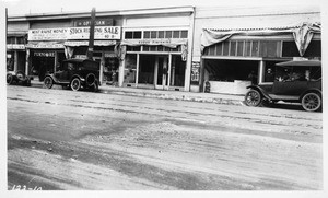 Repaired pavement settling over old excavation on Vermont Avenue just north of Jefferson, Los Angeles, 1922