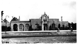 Southern Pacific Railroad Depot, Glendale, from south side, Los Angeles County, 1927