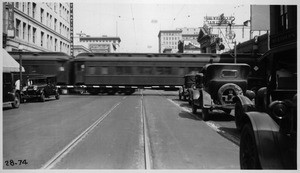 Survey of Santa Fe Railway grade crossings in City of Pasadena, Los Angeles County. Colorado Street, 1928