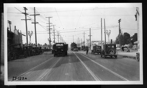 From center line of Vermont Avenue south of Slauson Avenue looking north, Los Angeles, 1927