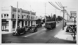 Intersection of Melrose and Western Avenues, Los Angeles. Looking easterly, 1928