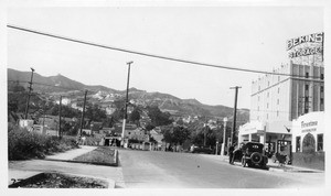 From center line of Croft Avenue looking north toward Santa Monica Boulevard, Los Angeles County., 1927