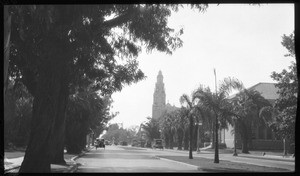 Adams Street showing St. Vincent's cathedral, 1926