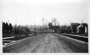 From center of Longwood Avenue south of Dockweiler Street looking south, Los Angeles, 1927