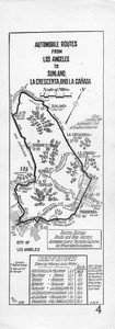 Automobile routes from Los Angeles to Sunland, La Crescenta, and La Cañada, 1912