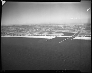 Aerial view, marina, Playa del Rey (Marina del Rey), 1961