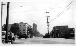 Looking southeasterly on Ocean View Avenue from west of Alvarado Street, Los Angeles, 1928