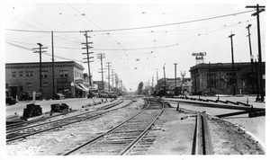 Main Street grade crossing, Southern Pacific Pasadena Branch, Alhambra, Los Angeles County, 1926