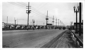 From south side of Pico Boulevard east of Longwood Avenue looking northeast along Pico Boulevard, Los Angeles, 1927