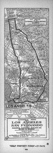 Automobile road from Los Angeles to San Fernando via Pasadena, Flintridge, Sunland and return via Burbank, 1924