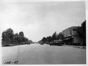 Olympic Boulevard at Oakhurst, Beverly Hills, 1937