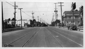 From center line of Hoover Street south of Slauson Avenue looking north, Los Angeles County, 1927