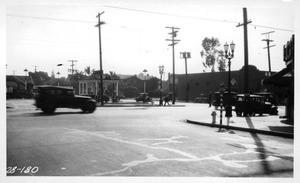 Intersection of Washington Boulevard and Gramercy Place, Los Angeles, 1928