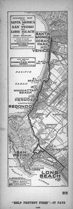 Automobile road from Santa Monica to San Pedro and Long Beach via Coast Boulevard, 1923