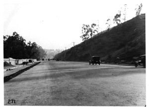 View of new 70 foot pavement in Cahuenga Pass, Los Angeles, 1926