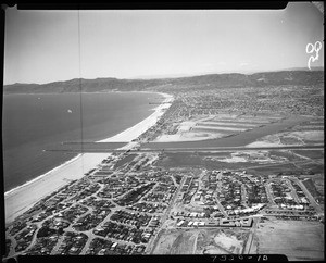 Aerial view, marina, Playa del Rey (Marina del Rey), 1961