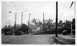 Start of P.E. Railway tunnel between Hill Street Station and Glendale Boulevard, Los Angeles, 1924