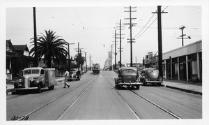 Olympic Boulevard, State Route 173, looking east from point 200 feet west of Irolo Street, Los Angeles County, 1940