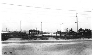 Looking south on San Pedro from south side of P.E. tracks, Los Angeles, 1926