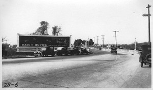 On Lankershim Boulevard opposite Bluffside Drive looking northwesterly across L.A. River bridge, Los Angeles, 1928